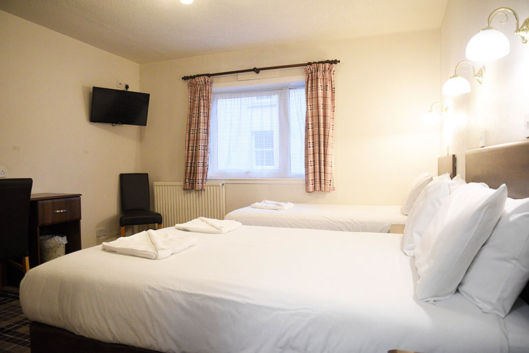 Family room accommodation at our Portree Hotel Accommodation en suite with WIFI and Freeview TV